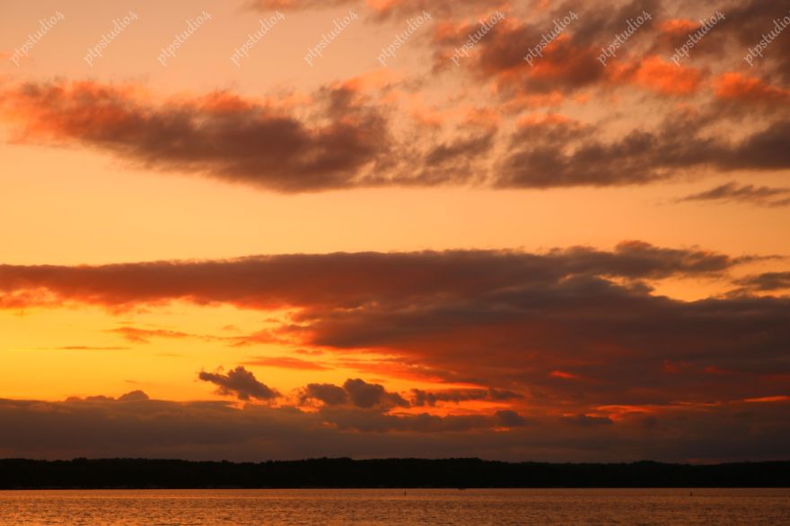 IMG 2210E Orange Sunset Over the Lake